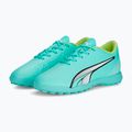 Scarpe da calcio PUMA Ultra Play TT electric peppermint/puma white/fast yellow per bambini 10