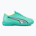 Scarpe da calcio PUMA Ultra Play TT electric peppermint/puma white/fast yellow per bambini 2