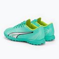 Scarpe da calcio PUMA Ultra Play TT electric peppermint/puma white/fast yellow per bambini 3
