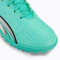 Scarpe da calcio PUMA Ultra Play TT electric peppermint/puma white/fast yellow per bambini 7