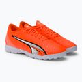 Scarpe da calcio PUMA uomo Ultra Play TT ultra arancio/puma bianco/blu glimmer 4