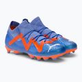 Scarpe da calcio PUMA Future Pro FG/AG blu glimmer/puma bianco/ultra arancione per bambini 4