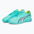 Scarpe da calcio PUMA Ultra Play IT da bambino, color menta piperita elettrica/puma bianca/giallo veloce 10