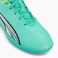 Scarpe da calcio PUMA Ultra Play IT da bambino, color menta piperita elettrica/puma bianca/giallo veloce 7