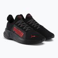 Scarpe da corsa da uomo PUMA Softride Premier Slip-On puma nero/per sempre rosso/grigio scuro freddo 4