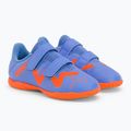Scarpe da calcio PUMA Future Play IT V blu glimmer/puma bianco/ultra arancione per bambini 4