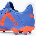 Scarpe da calcio PUMA Future Play FG/AG blu glimmer/puma bianco/ultra arancione per bambini 8