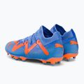 Scarpe da calcio PUMA Future Match FG/AG blu glimmer/puma bianco/ultra arancione per bambini 3