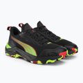 Scarpe da corsa da uomo PUMA Obstruct Profoam Bold puma nero/puma rosso/giallo veloce 4