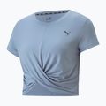Maglietta da yoga PUMA Studio Yogini Lite Twist filtrata da donna color cenere