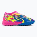 Scarpe da calcio per bambini PUMA Ultra Match LL Energy TT + Mid rosa luminoso/ultra blu/giallo allerta 2