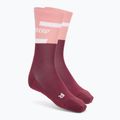 CEP Calze da corsa a compressione da donna 4.0 Mid Cut rosa/rosso scuro