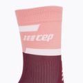 CEP Calze da corsa a compressione da donna 4.0 Mid Cut rosa/rosso scuro 3