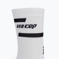 CEP Calzini da corsa a compressione da uomo 4.0 Taglio medio Bianco 5