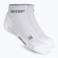 CEP Ultralight Low Cut carbonio bianco calze da corsa a compressione da uomo