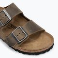 BIRKENSTOCK Arizona LEOI Infradito stretto color cachi sbiadito 7