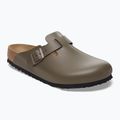 BIRKENSTOCK infradito Boston NL regolare in pelle liscia grigio cemento