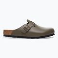 BIRKENSTOCK infradito Boston NL regolare in pelle liscia grigio cemento 2