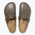 BIRKENSTOCK infradito Boston NL regolare in pelle liscia grigio cemento 3
