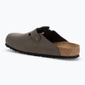 BIRKENSTOCK infradito Boston NL regolare in pelle liscia grigio cemento 3
