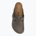 BIRKENSTOCK infradito Boston NL regolare in pelle liscia grigio cemento 5