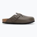 BIRKENSTOCK infradito Boston NL Narrow pelle liscia grigio cemento 2