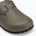 BIRKENSTOCK infradito Boston NL Narrow pelle liscia grigio cemento 7