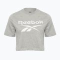Reebok Identity Big Logo Crop Tee donna grigio medio heather