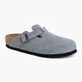 Ciabatte BIRKENSTOCK Boston Suede Leather stone blue