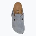 Ciabatte BIRKENSTOCK Boston Suede Leather stone blue 5