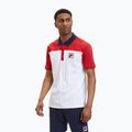 Maglietta polo da uomo FILA Lianshan Blocked bright white-true red