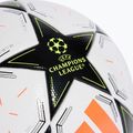 Pallone da calcio adidas UCL Finale League Football Box 24/25 bianco / nero / platino metallico / squadra giallo solare dimensioni 4 4