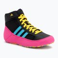 Scarpe da boxe per bambini adidas Havoc core black/signal cyan/yellow