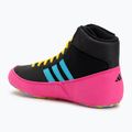 Scarpe da boxe per bambini adidas Havoc core black/signal cyan/yellow 3