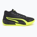 Scarpe da basket da uomo PUMA Court Pro puma nero/elettrico lime 2