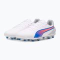 PUMA King Match FG/AG scarpe da calcio puma bianco/bluemazing/grigio chiaro/tramonto 8