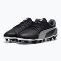 PUMA King Match FG/AG Jr scarpe da calcio per bambini puma nero/puma bianco/grigio scuro freddo 8