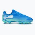 PUMA Future 7 Play FG/AG Jr bambini scarpe da calcio hyperlink blu / menta / puma bianco 2