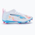PUMA Ultra 5 Match Vol. Up FG/AG Jr scarpe da calcio per bambini puma bianco/blu chiaro 3