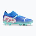 PUMA Future 7 Pro FG/AG Jr scarpe da calcio da bambino bluemazing/puma bianco/elettrico peppermint 3