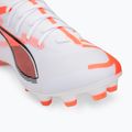Scarpe da calcio da uomo PUMA Ultra 5 Match+ FG/AG puma bianco/puma nero/rosso brillante 7