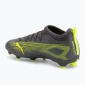 PUMA Ultra 5 Match FG/AG Jr scarpe da calcio per bambini argento invecchiato opaco/allarme giallo/puma argento invecchiato 3