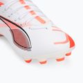 PUMA Ultra 5 Match FG/AG Jr scarpe da calcio bambino puma bianco/puma nero/rosso brillante 7