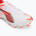 PUMA Ultra 5 Pro FG/AG Jr scarpe da calcio per bambini puma bianco/puma nero/rosso brillante 7