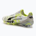 PUMA King Ultimate Forever FG/AG scarpe da calcio da uomo grigio piuma / lime elettrico / puma bianco / grigio chiaro piatto 3