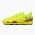 Scarpe da calcio per bambini PUMA Future 8 Play TT allerta gialla / puma nero / sole colpito