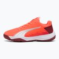 PUMA Accelerate Jr scarpe da pallamano per bambini rosso/bianco/cremisi scuro/nero 9