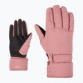 Guanti da sci da donna ZIENER Kisar Aquashield rose blossom