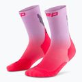 Calze a compressione CEP da uomo Run Edt. Gradient Mid Cut Compression 5.0 rosa/lilla sbiadito