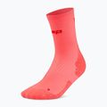 Calze a compressione da uomo CEP Ultralight Mid Cut 4.0 neon coral/red 2